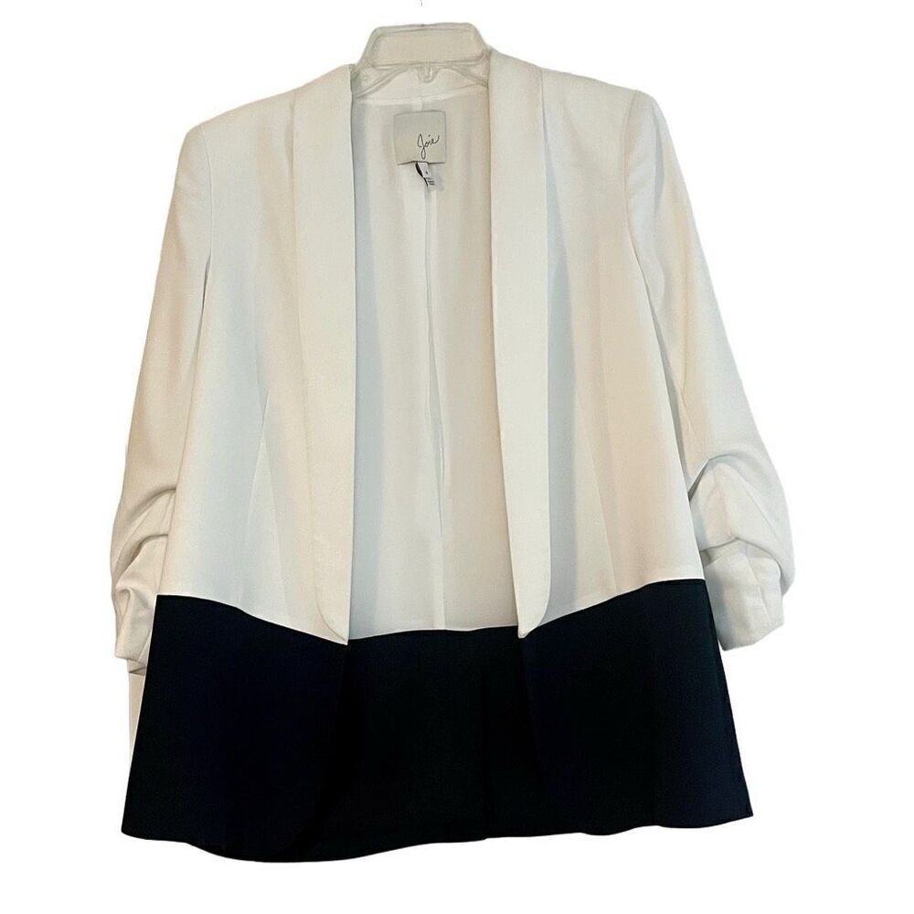 Joie Lollasa B Colorblock Open Front Scrunch Sleeve Jacket Size 6